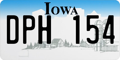 IA license plate DPH154