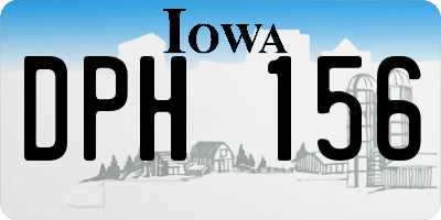 IA license plate DPH156