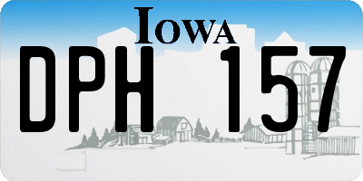 IA license plate DPH157