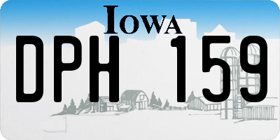IA license plate DPH159