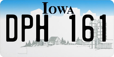 IA license plate DPH161