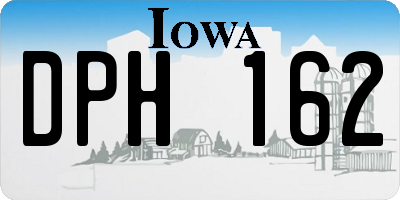 IA license plate DPH162