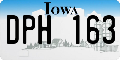 IA license plate DPH163