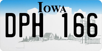IA license plate DPH166