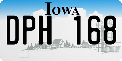 IA license plate DPH168