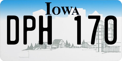 IA license plate DPH170