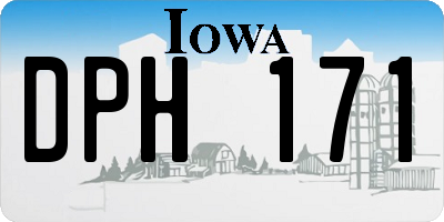 IA license plate DPH171