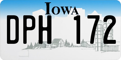 IA license plate DPH172