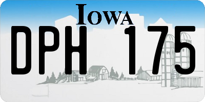 IA license plate DPH175