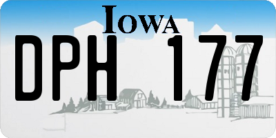 IA license plate DPH177