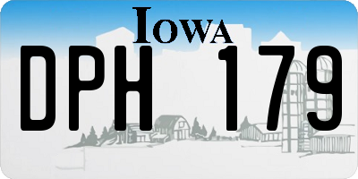 IA license plate DPH179