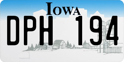 IA license plate DPH194