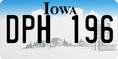 IA license plate DPH196