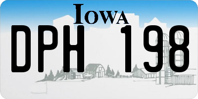 IA license plate DPH198