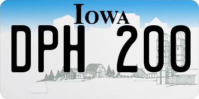 IA license plate DPH200