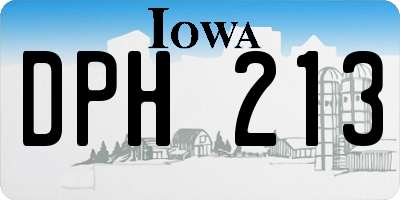 IA license plate DPH213