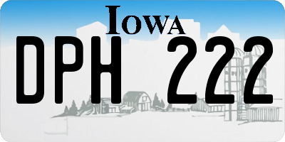 IA license plate DPH222