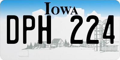 IA license plate DPH224