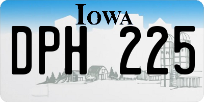 IA license plate DPH225
