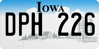 IA license plate DPH226