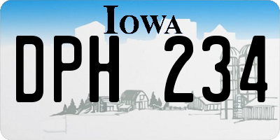 IA license plate DPH234