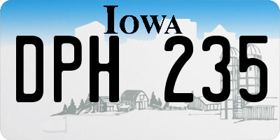 IA license plate DPH235