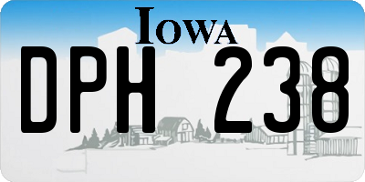 IA license plate DPH238