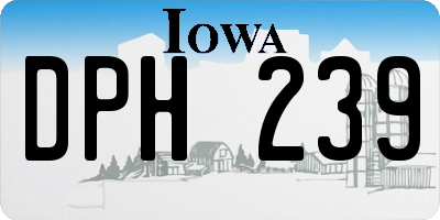 IA license plate DPH239