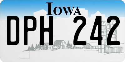 IA license plate DPH242