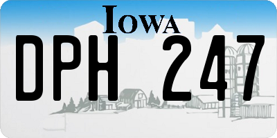 IA license plate DPH247