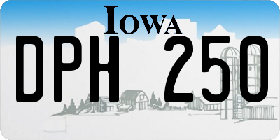 IA license plate DPH250