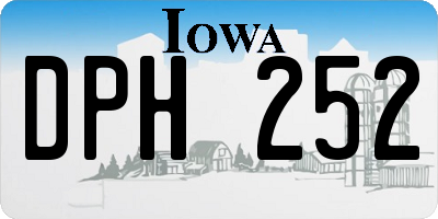 IA license plate DPH252