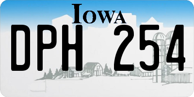 IA license plate DPH254