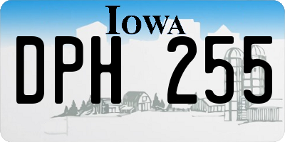 IA license plate DPH255