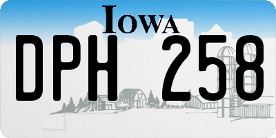 IA license plate DPH258