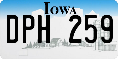 IA license plate DPH259