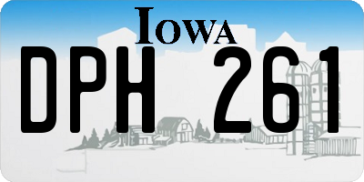 IA license plate DPH261