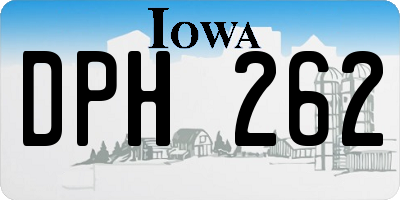 IA license plate DPH262