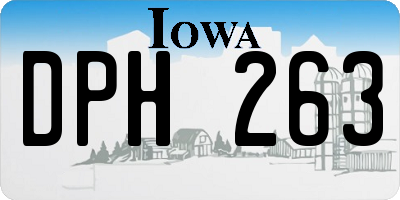 IA license plate DPH263