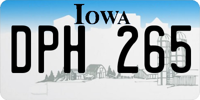 IA license plate DPH265