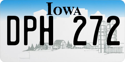 IA license plate DPH272