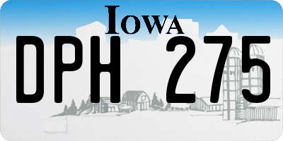 IA license plate DPH275