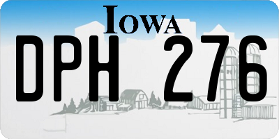 IA license plate DPH276