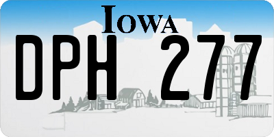 IA license plate DPH277