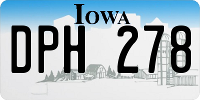 IA license plate DPH278
