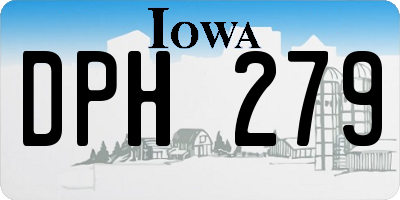 IA license plate DPH279