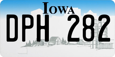 IA license plate DPH282