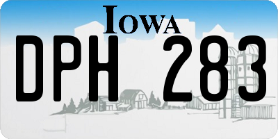 IA license plate DPH283
