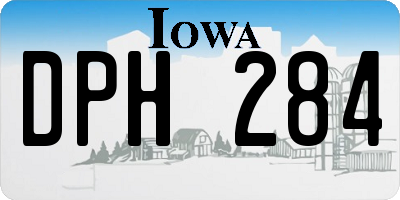IA license plate DPH284