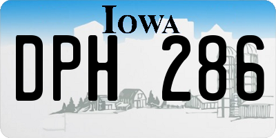 IA license plate DPH286